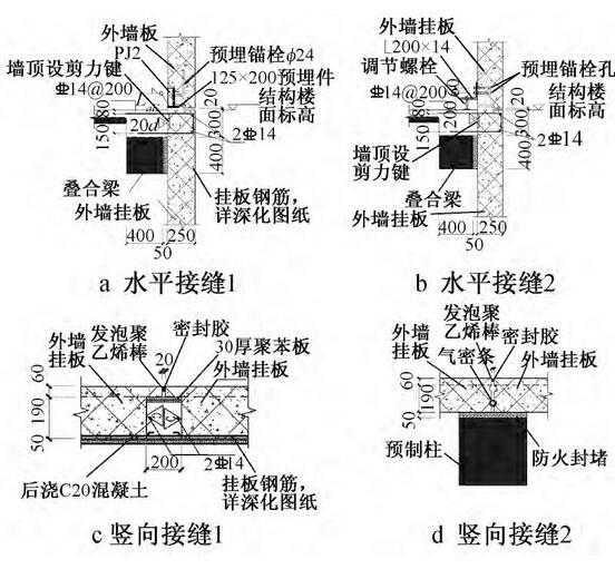 圖1 外墻掛板接縫